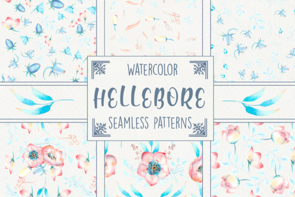 20 Seamless Pink Hellebore Patterns for Design