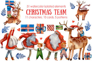 Christmas Team Watercolor Clip Art Set: A Versatile Design Resource