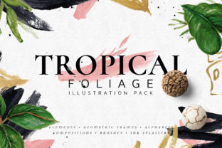 Elevating Visual Design with the Tropical Foliage Illustration Pack: A Guide to Acrylic Textures and Organic Branding