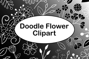 Evaluating Doodle Flowers Dark with Digital Papers for Monochrome Design Projects