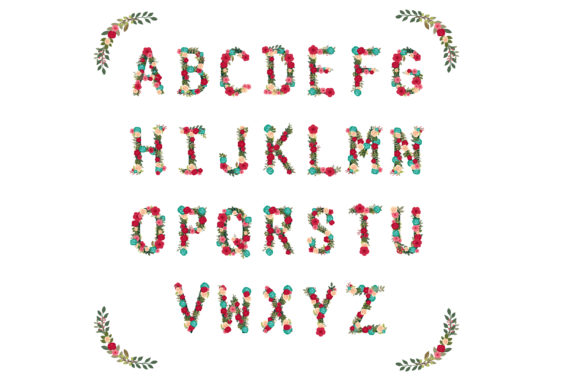 Floral Alphabet Letters: Elevating Design with Editable Vector Assets