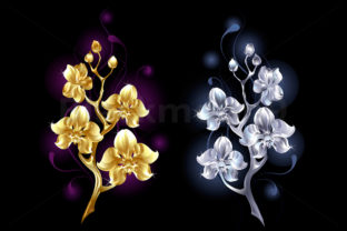 Gold and Silver Orchids: Elegant Jewelry Design for Every Occasion