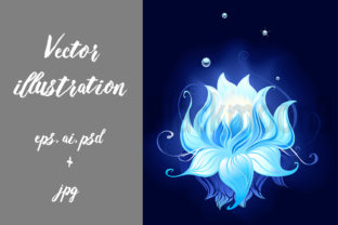 Mysterious Lotus: Elevating Visual Projects with Stylized Floral Vector Art